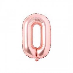 16inç 0 Rakamı Folyo Balon Rose Gold 40cm