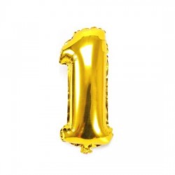 16inç 1 Rakamı Folyo Balon Gold 40cm