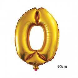 40inç 0 Rakamı Folyo Balon Gold 90cm