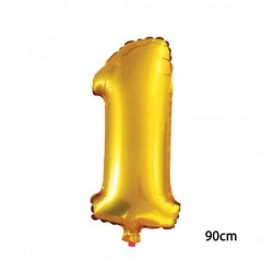 40inç 1 Rakamı Folyo Balon Gold 90cm