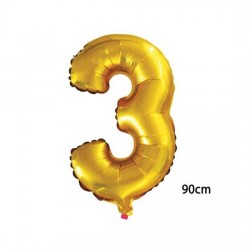 40inç 3 Rakamı Folyo Balon Gold 90cm