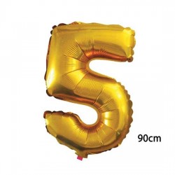 40inç 5 Rakamı Folyo Balon Gold 90cm