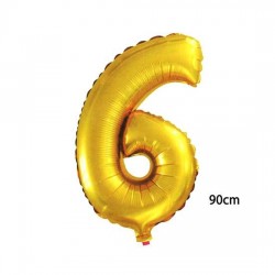 40inç 6 Rakamı Folyo Balon Gold 90cm