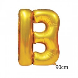 40inç B Harfi Folyo Balon Gold 90cm