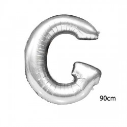 40inç G Harfi Folyo Balon Gümüş 90cm