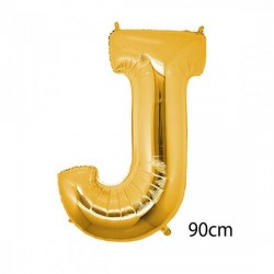 40inç J Harfi Folyo Balon Gold 90cm