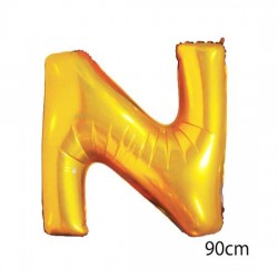 40inç N Harfi Folyo Balon Gold 90cm
