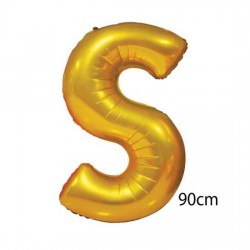 40inç S Harfi Folyo Balon Gold 90cm