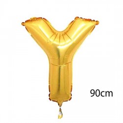 40inç Y Harfi Folyo Balon Gold 90cm